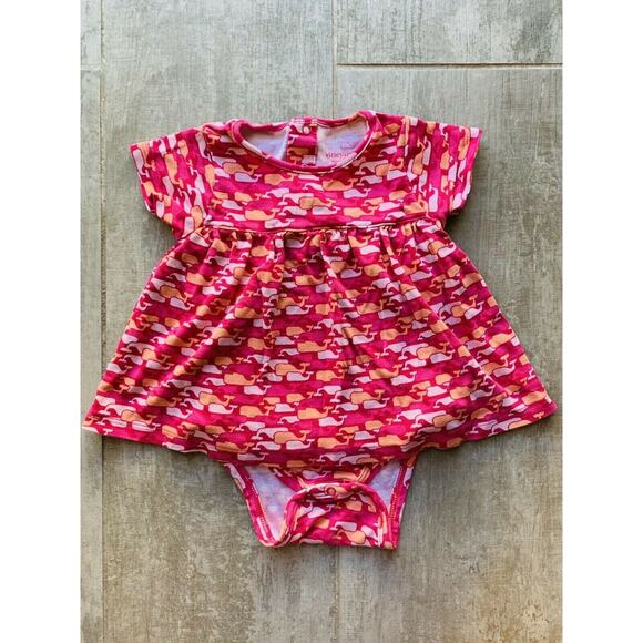 Vineyard Vines Other - $65 VINEYARD VINES Baby Girl One Piece Romper Bodysuit Dress Pink Whales 6-12 M